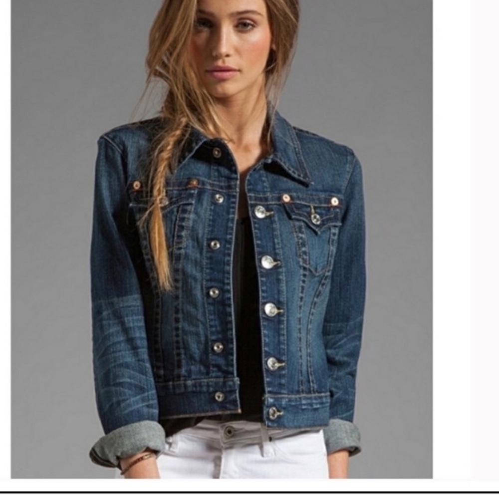 NWOT TRUE RELIGION Emily Fitted Denim Jean Jacket
